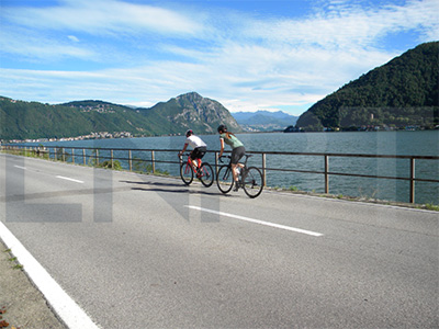 Cycling Lake Lugano
