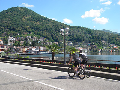 Cycling Swiss Italian Lakes